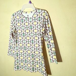 Prana Multicolor Print Long Sleeve Pullover, Sz M